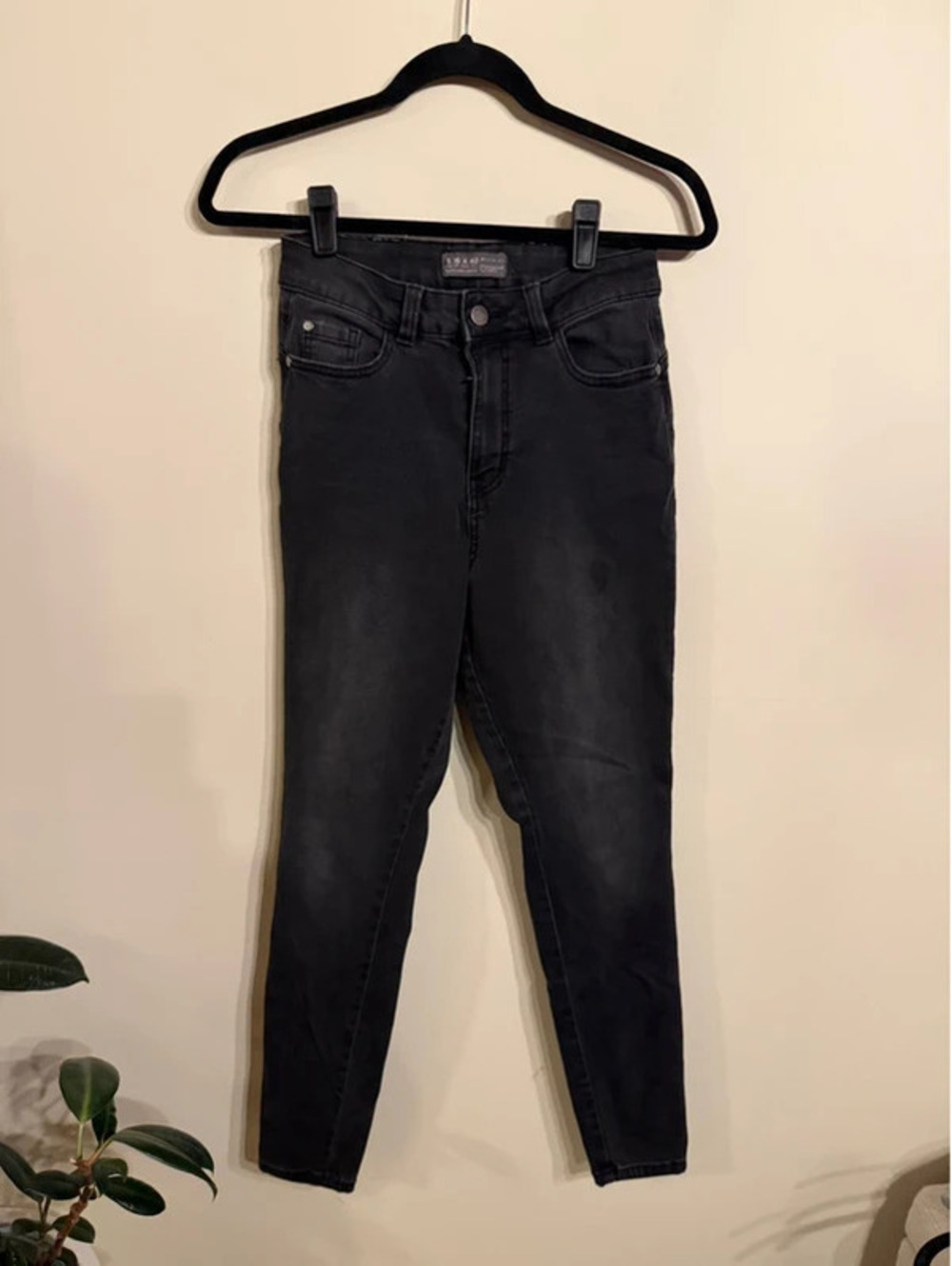Black High Rise Skinny Jeans Size 4 (us) 8 (uk)